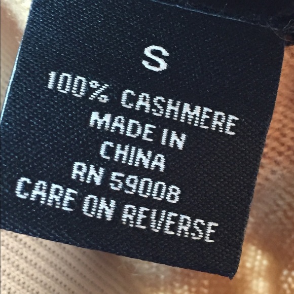 Camel colored cashmere small cardigan - Picture 5 of 5